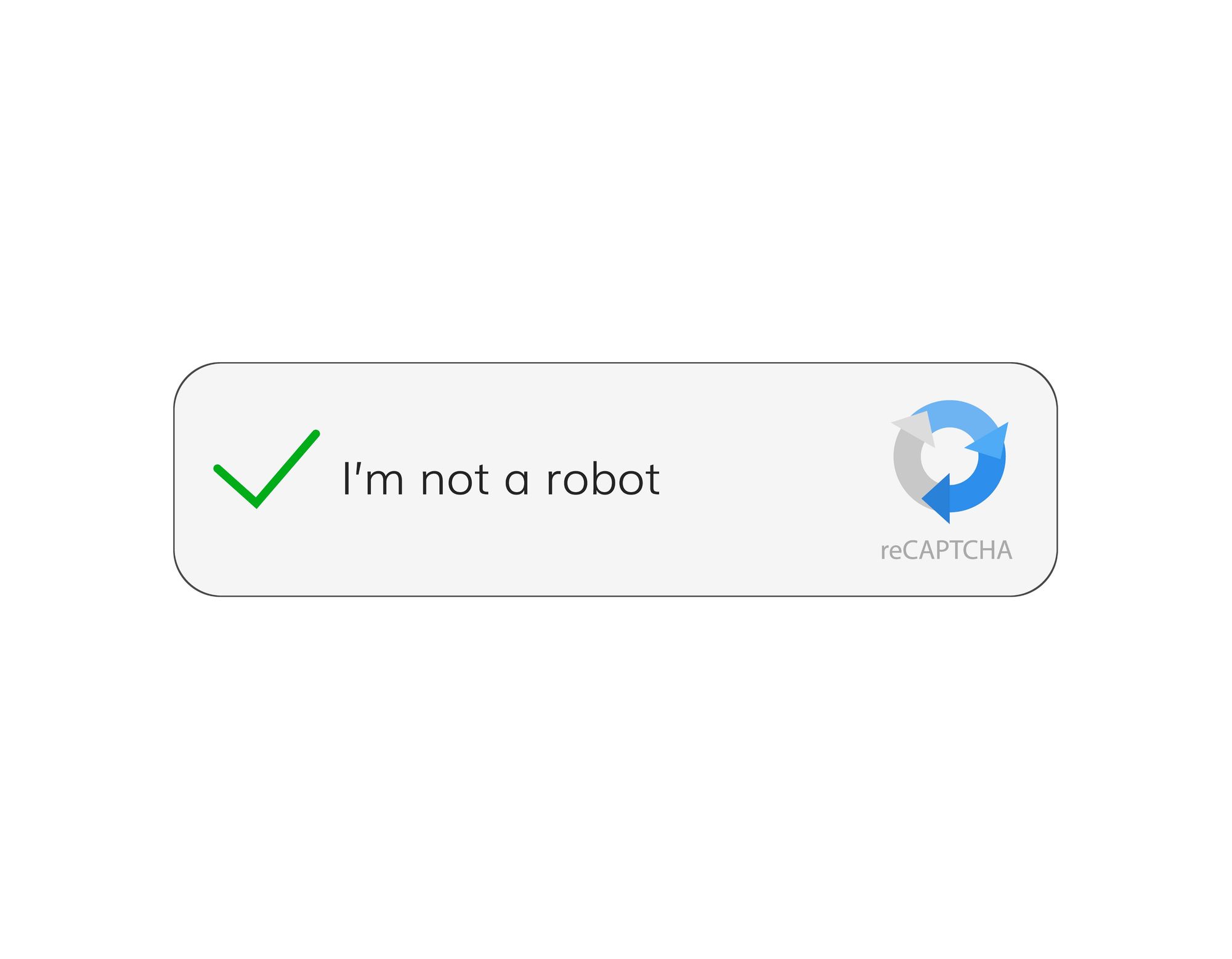 Screenshot of reCAPTCHA that reads 'I'm not a robot'